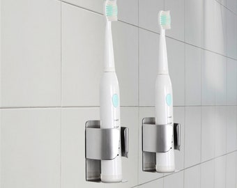 MXECO Transparent Bathroom Accessories Sets Home Bathroom Toothbrush Suction Holder with Sover Stand Rack Bracket Easy to Install 
