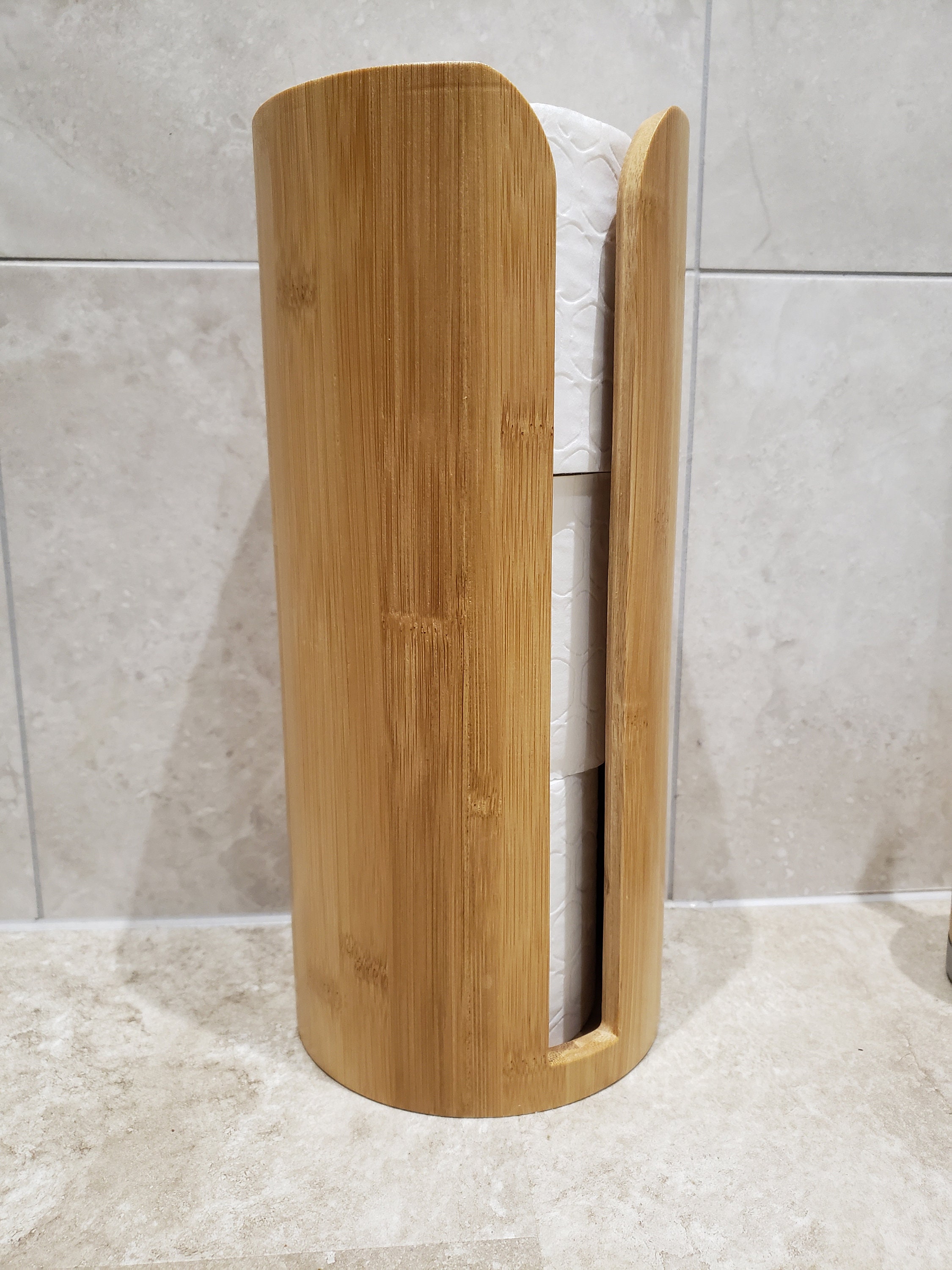 Bamboo Toilet Brush Holder Toilet Roll Holder Home Decor Etsy