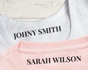 Fully Customizable Name labels for clothes