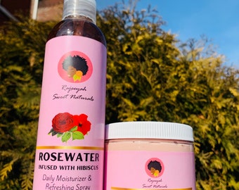 Rosewater Bundle- Leave-In Spray + Conditioner-Gift Set