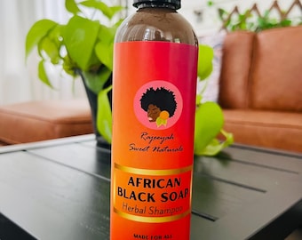 Cleansing Herbal Shampoo, Organic, Black Soap, 4c hair