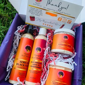 Wash Day Bundle Gift Box, Gift Set, Curly Hair Products, Natural Hair Products
