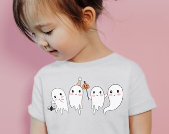 Kids Halloween Tee, Toddler Halloween Shirt, Fall Ghost t-shirt, Boo Toddler Tee