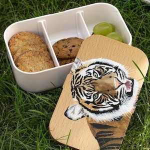 Tiger Lunch Box (double wall stainless steel) with Rice Jar, 2 Side Dish,  Soup Container, Chopsticks and exclusive Insulated Tiger Bag - BRAND NEW!!!