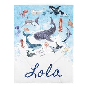 Baby Swaddle Decke, Custom Ocean Blanket, personalisiertes Baby Geschenk