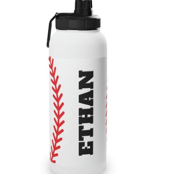 Custom Name Baseball Thermos, Stainless Steel Baseball Thermos, Custom Gift