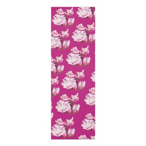 Schaumstoff Yoga Matte, Meditation Matte, Geschenk für Sie, Magnolien, Floral