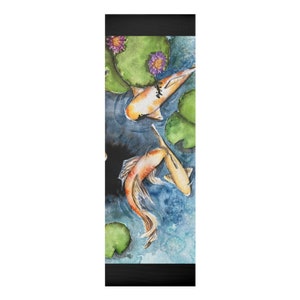 Foam Yoga Mat, Meditation Mat, Gift For Her, Koi Fish