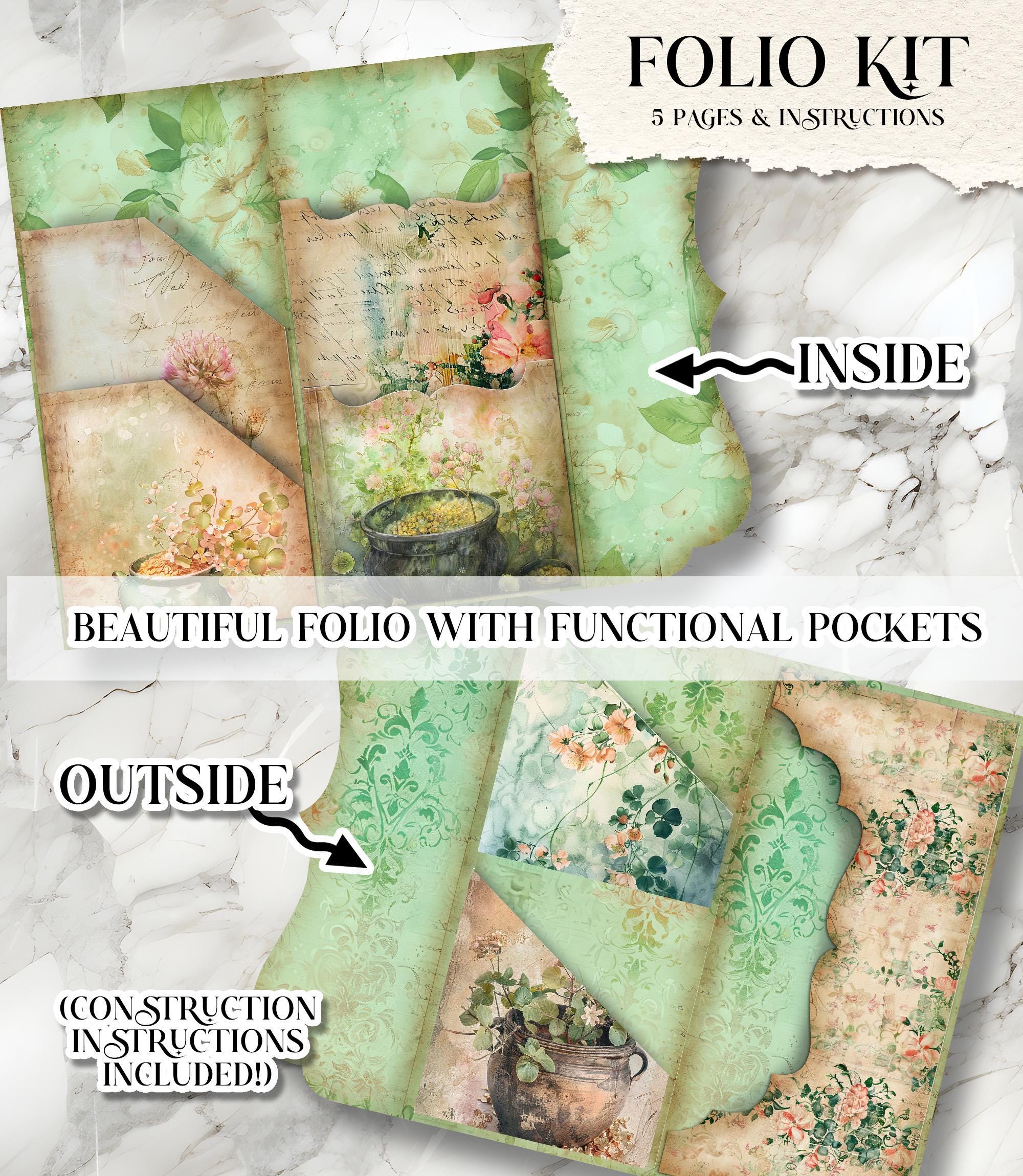 March Junk Journal Kit Spring Folio Junk Journal Kit Printable March ...