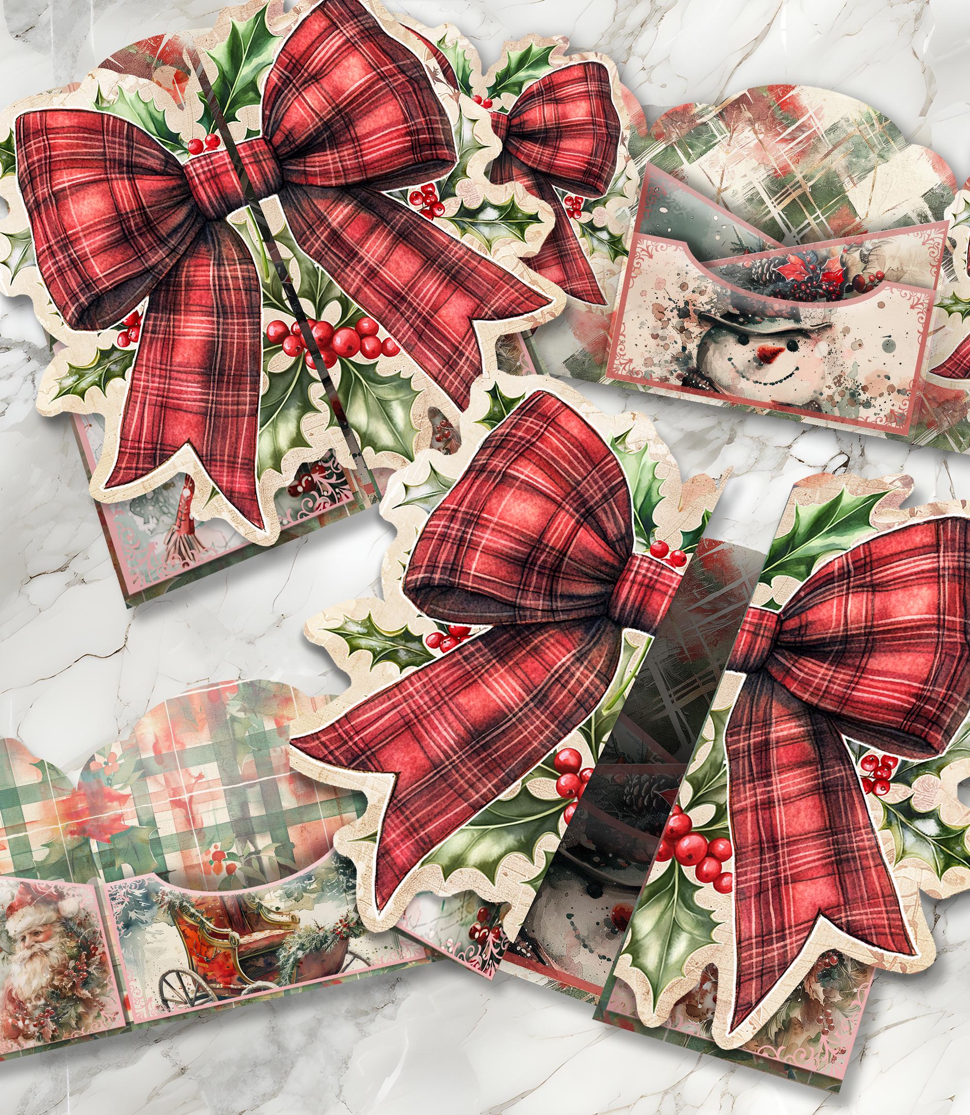 Christmas Junk Journal Kit Plaid Christmas Folio Junk Journal Kit ...