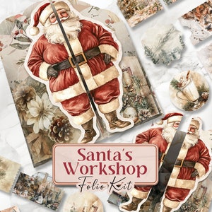 Kit de carnet de notes de Noël beige pour Noël