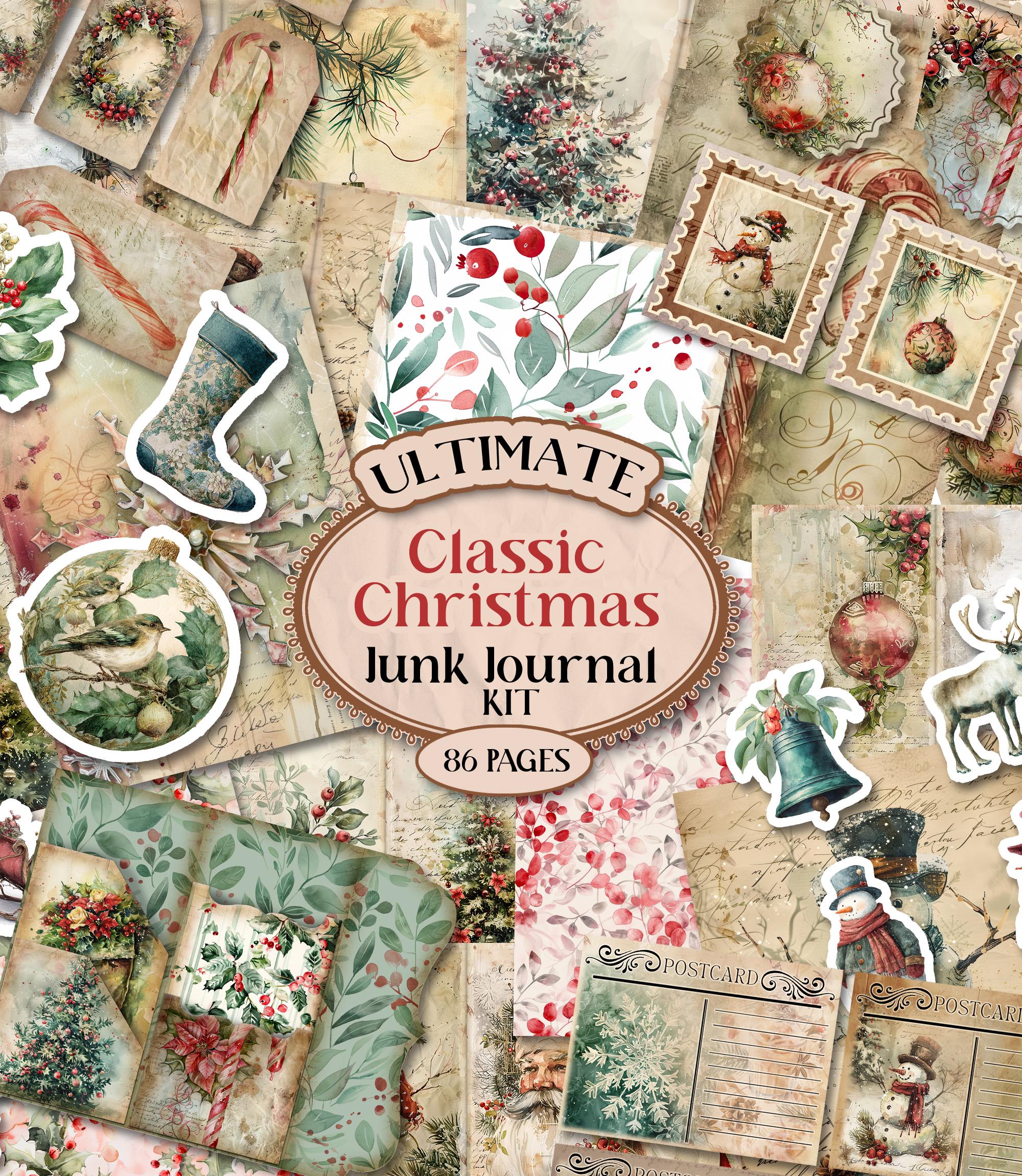 Christmas Junk Journal Kit Printable Holiday Junk Journal Christmas ...