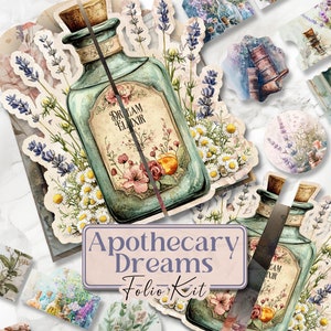 Cabinet Of Curiosities Folio Junk Journal Folio Oddities Kit Printable Folio Pages Apothecary Printable Pages Folio Kit Scrapbook [VF098]