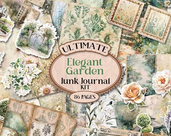 Garten Junk Journal Kit Englisch Garten Junk Journal Kit Druckbares Englisch Garten Folio Kit Scrapbook Papier Englisch Garten Junk Journal Kit [VF167]
