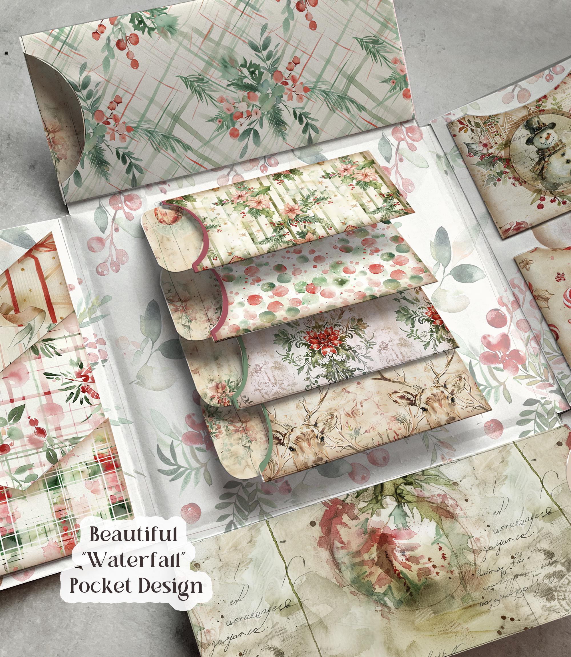Christmas Junk Journal Kit Printable DELUXE Folio Pages Christmas ...