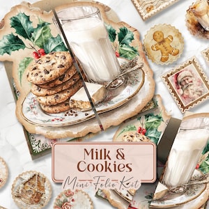Christmas Junk Journal Kit Christmas Folio Junk Journal Kit Printable Christmas Gift Folio Pages Xmas Holiday Gingerbread Folio Kit [VF233]
