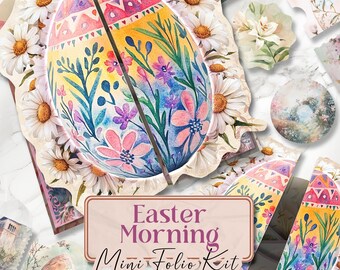 Kit diario di Pasqua Junk Journal Kit diario di Pasqua Folio Pagine di Pasqua Folio stampabili Kit di Pasqua Bunny Folio Kit di Pasqua Egg Folio [VF148]