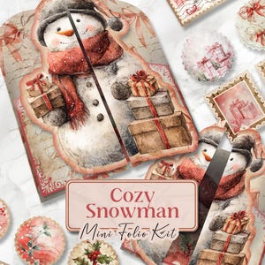 Christmas Junk Journal Kit Christmas Folio Junk Journal Kit Printable Christmas Gift Folio Pages Xmas Holiday Xmas Folio Kit [VF230]