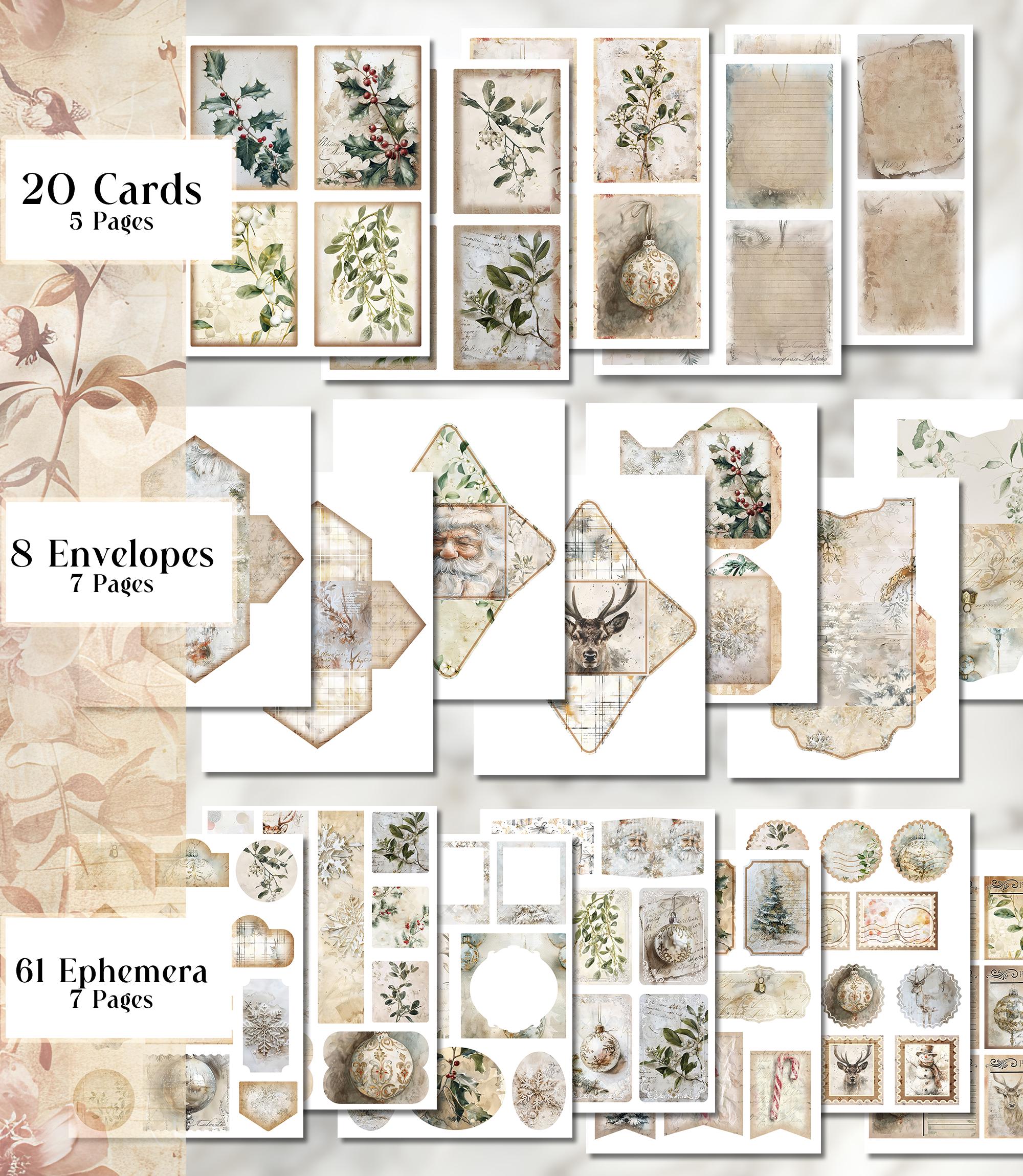 Christmas Junk Journal Kit Printable Holiday Junk Journal Christmas ...