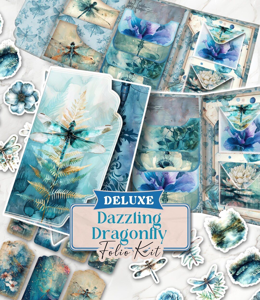 Dragonfly Junk Journal DELUXE Kit Dragonflies Junk Journal Dragonfly ...