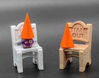 Chair of Shame! Time Out Dice Jail | Tabletop Fantasy Role Playing RPG Gaming Accessories Props - Dungeons and Dragons DnD D&D Player Gift