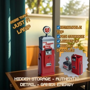 Lampe Juggernog de la guerre froide : réplique de machine COD Zombies Perk avec rangement pour stylo caché