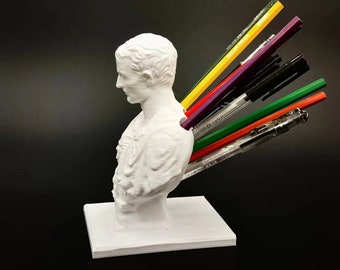 Julius Caesar Office Desk Pen Holder  |  Official Seller  |  Any Color  |  Ships Same Day