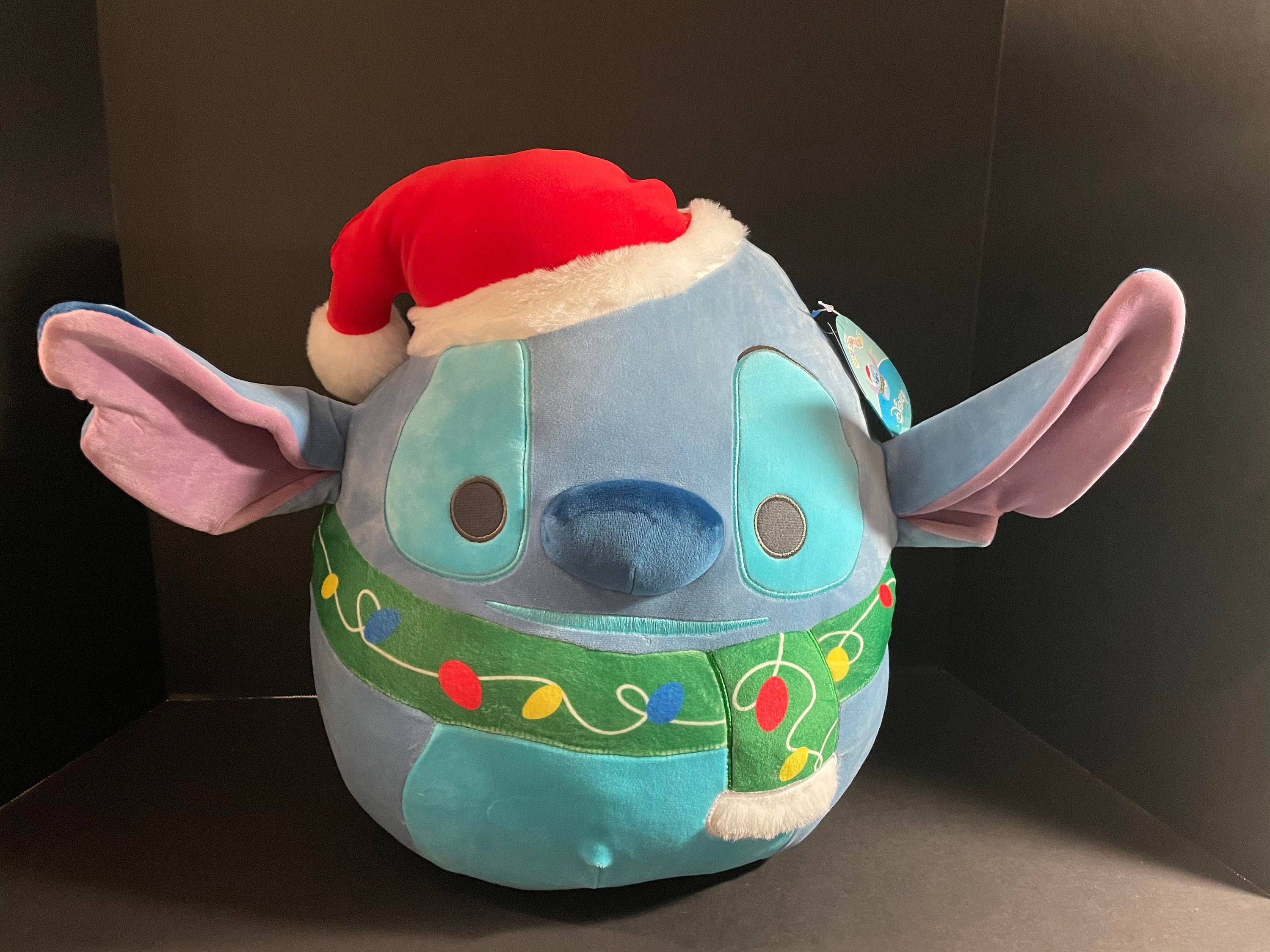 Squishmallow 16 Stitch Lilo & Stitch Disney Holiday Exclusive w/Custom  Hand-Made Beaded I Love SQUISH Clip-On Charm Collectible