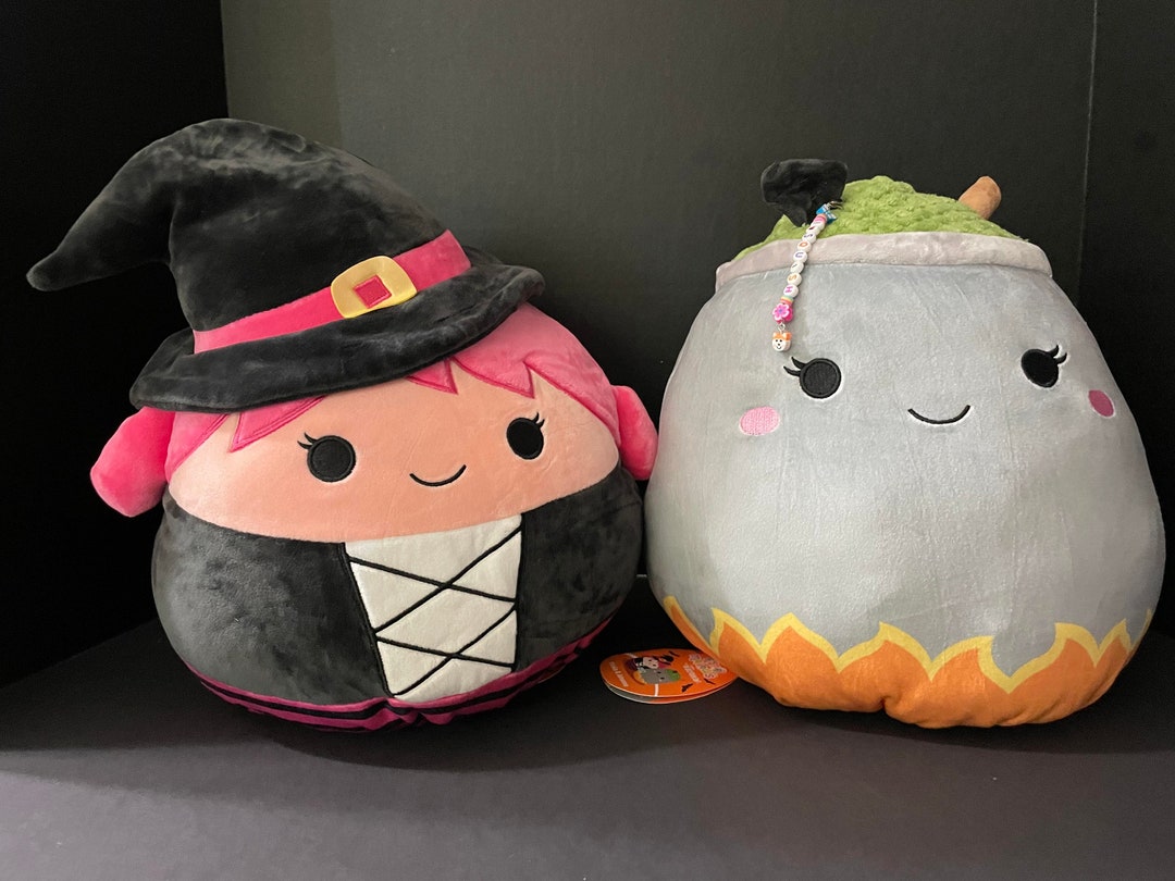Squishmallow 12 Wexla & Johanna Witch/cauldron Flip A Mallow W/custom