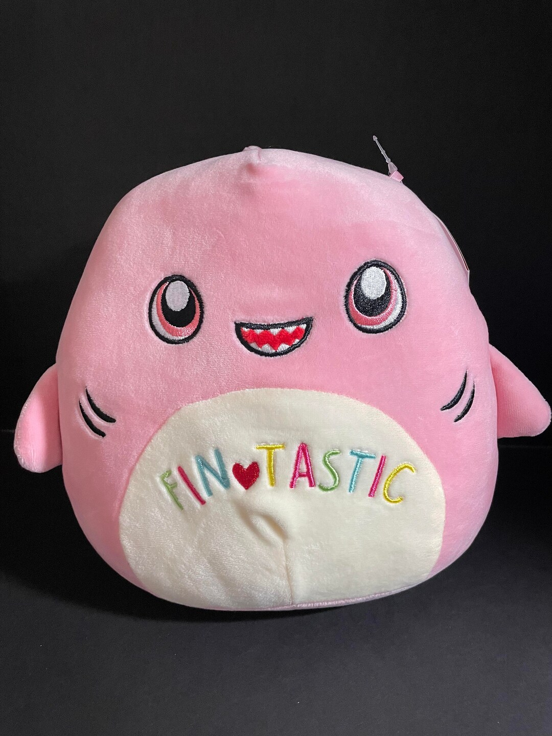 Squishmallow 8 Cookie Flamingo W/custom Hand-made Beaded I Love SQUISH  Clip-on Charm Collectible 