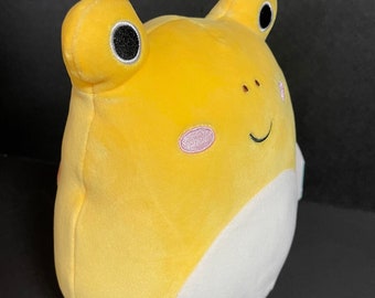 Squishmallow 8 Leigh Yellow Toad Frog W/custom Hand-made