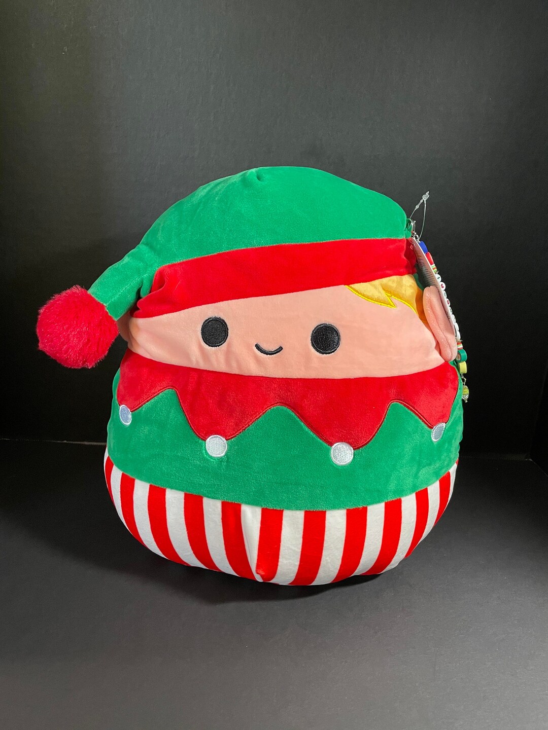 Squishmallow 12 Bartie Elf W/custom HOLIDAY Handmade Beaded I Love