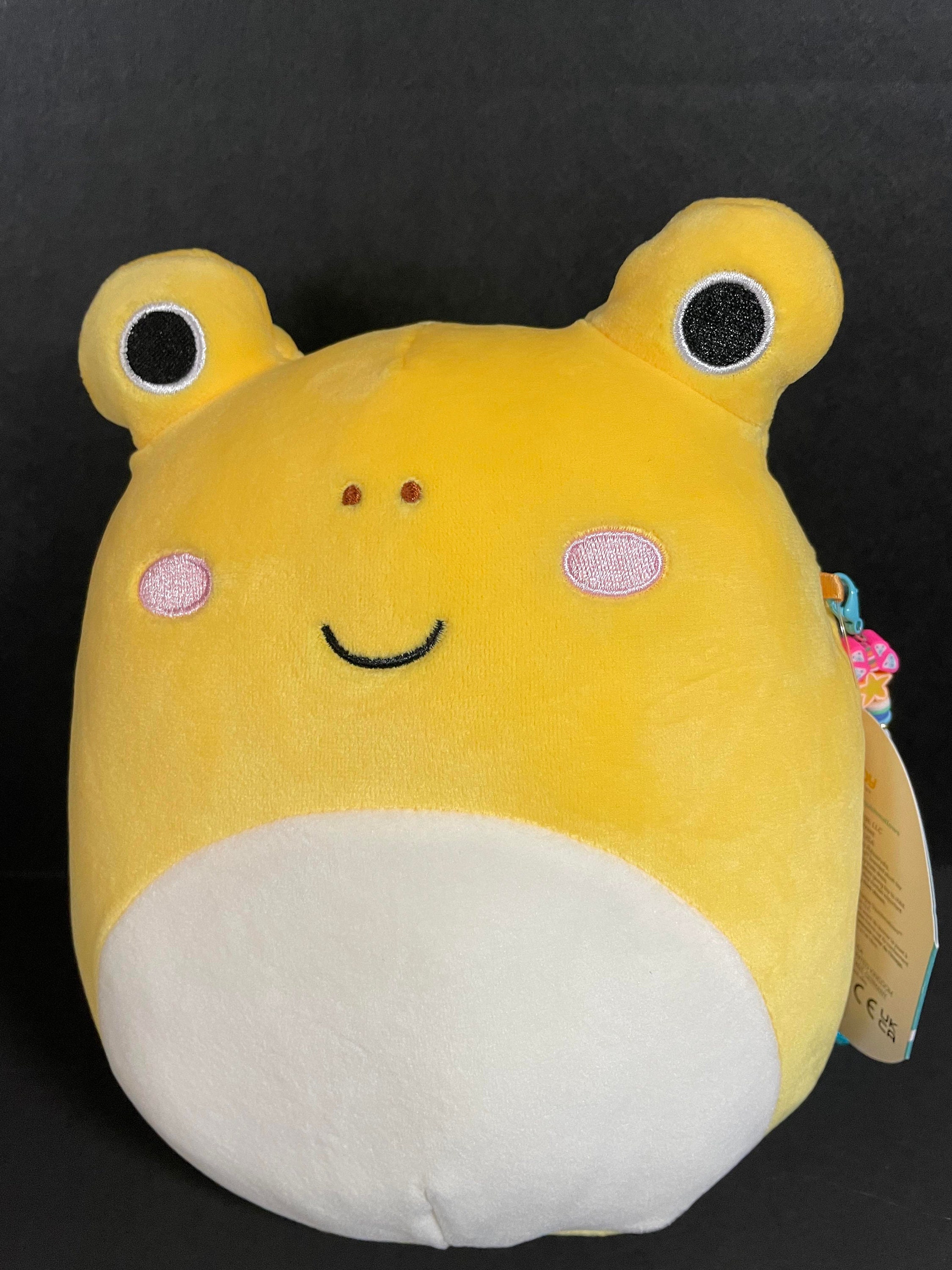 Squishmallow 8 Leigh Yellow Toad Frog W/custom Hand-made Beaded I