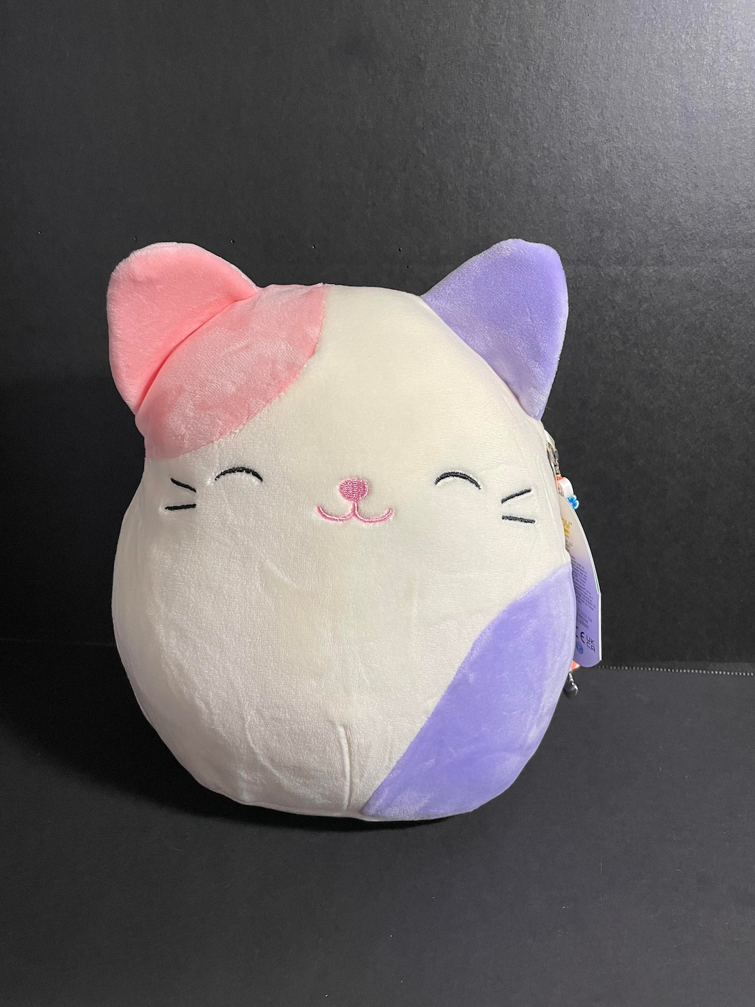 Squishmallow 8 Carlota Calico Cat W/custom Handmade Beaded I Love
