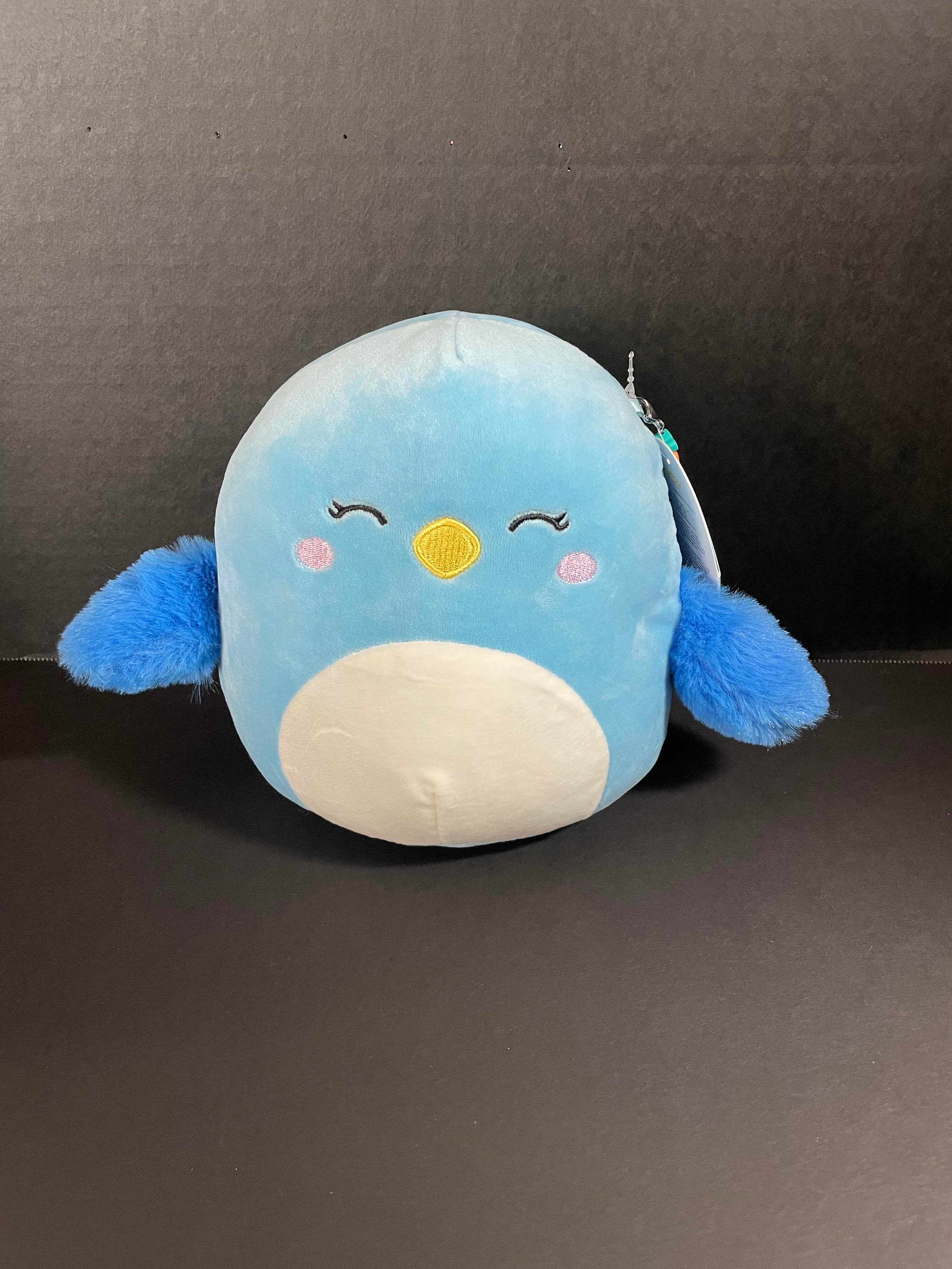 Squishmallow 8 Bebe Bluebird Furry Wings W/custom Hand-made Beaded I ...