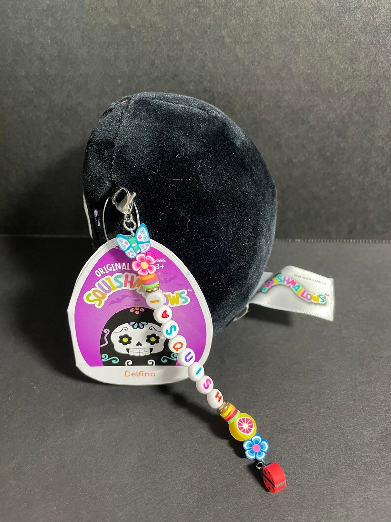 Squishmallow 5 DELFINA Black Sugar Skull W/custom - Etsy