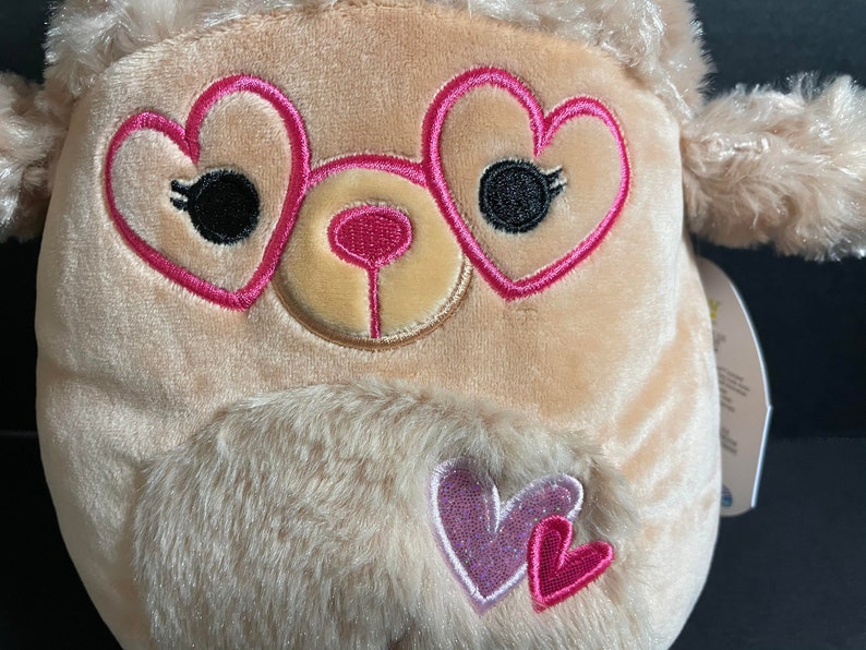 Squishmallow 8 Jacinda Poodle With Heart Glasses Etsy