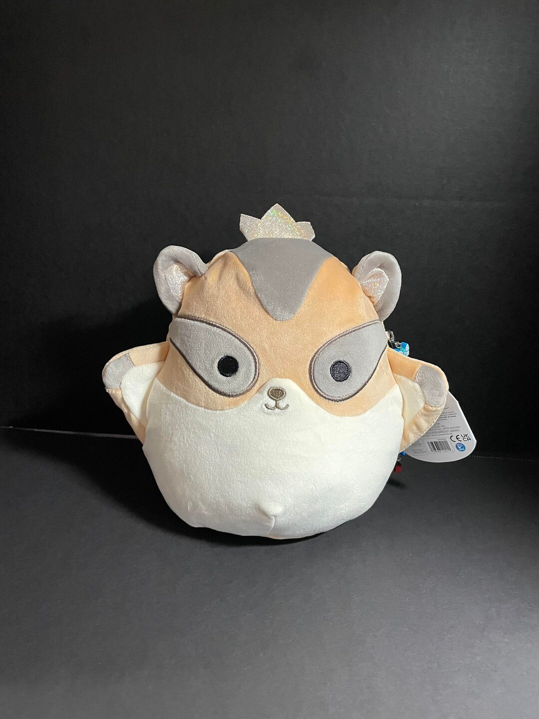 Squishmallow 8 Ziv Sugar Glider W/custom Handmade Beaded I Love SQUISH