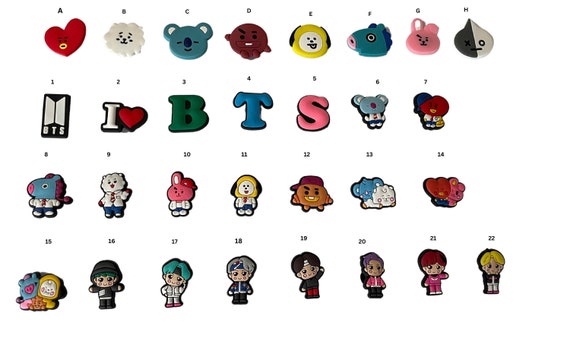 BTS BT21 Inspired Shoe Charms K Pop tiny Tan Etsy