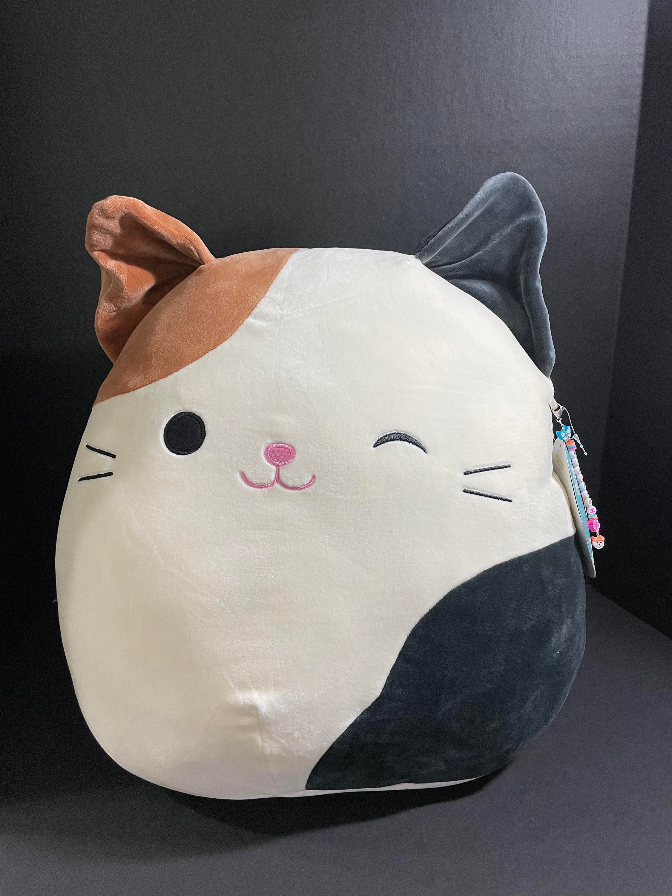 Squishmallow RARE 16 CAM Calico Cat W/custom Hand-made Beaded I