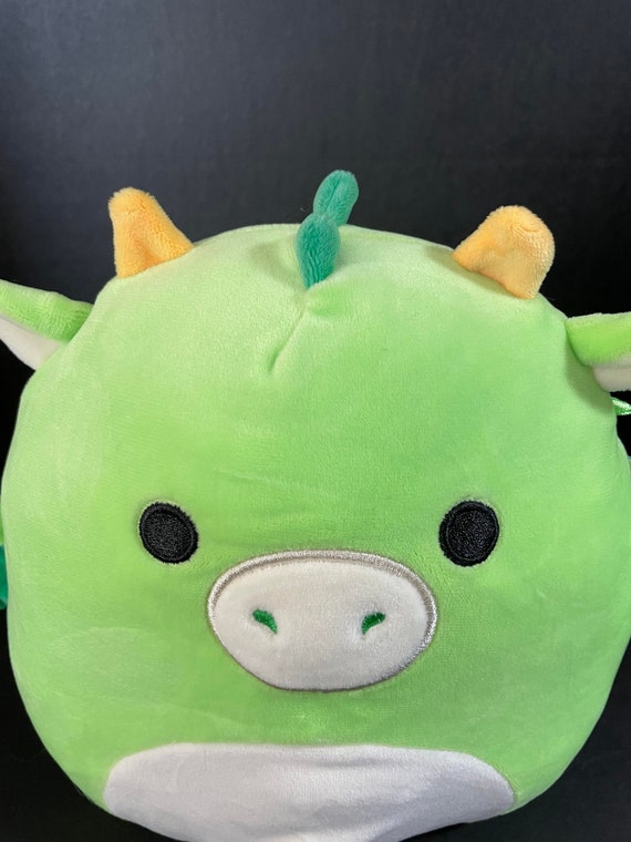 Squishmallow 8 Dexter Dragon W custom Hand made Beaded I Love