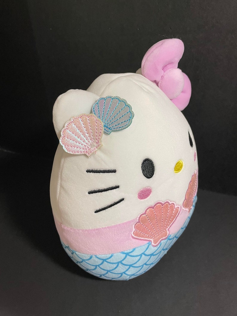 Squishmallow 8 Hello Kitty Mermaid Appliqued Sea Shells Etsy