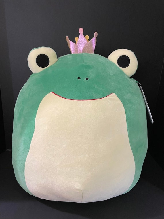 Squishmallow 16 Baratelli Frog Prince W/gold Crown Exclusive W/custom  Hand-made Beaded I Love SQUISH Clip-on Charm Collectible 