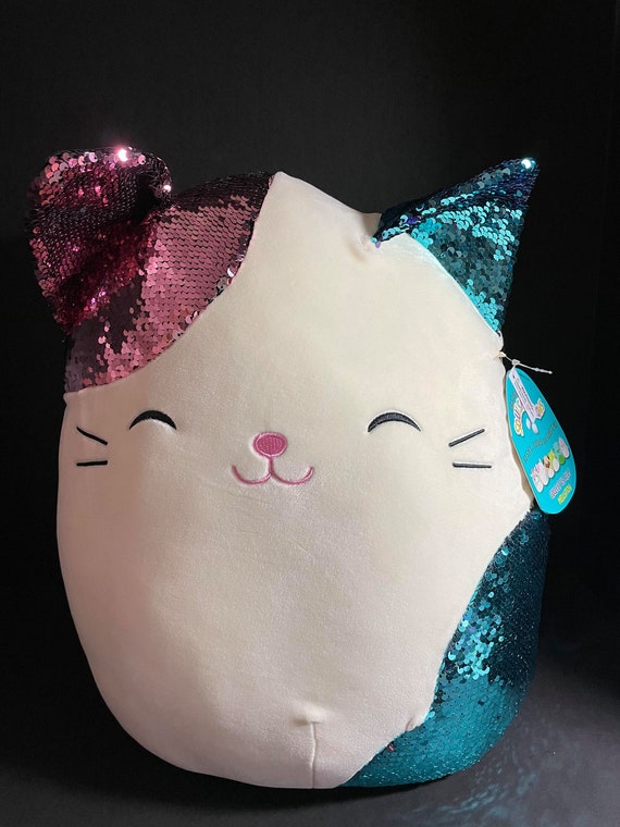 Squishmallow 15 Shany the Sequined Calico Cat W/custom Hand-made