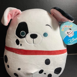 Squishmallow 12" Patch 101 Dalmatians w/Custom Hand-Made Beaded I Love SQUISH Clip-On Charm Collectible
