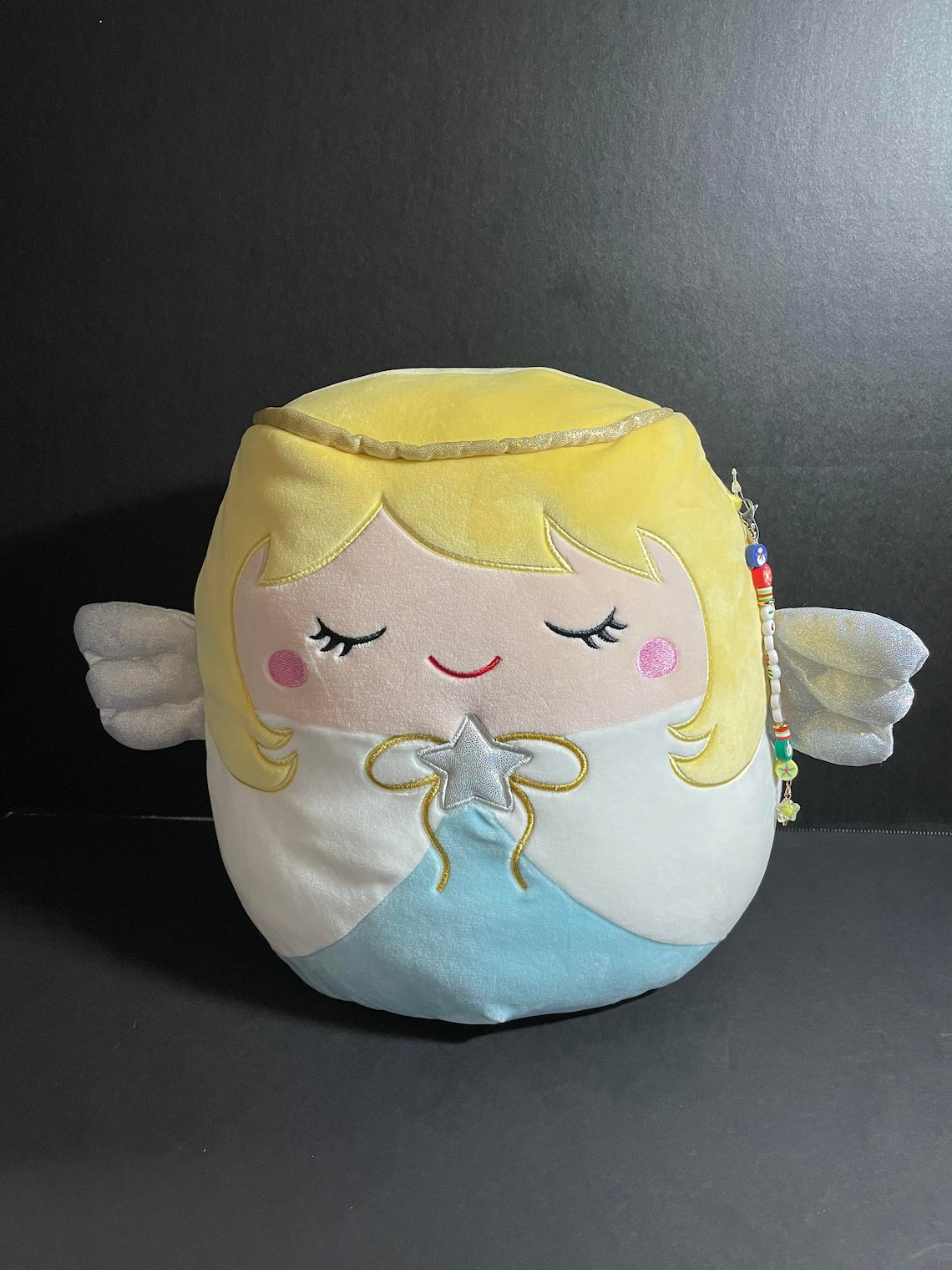 Squishmallow 12 Nicky Angel W/custom Handmade Beaded I Etsy Hong Kong