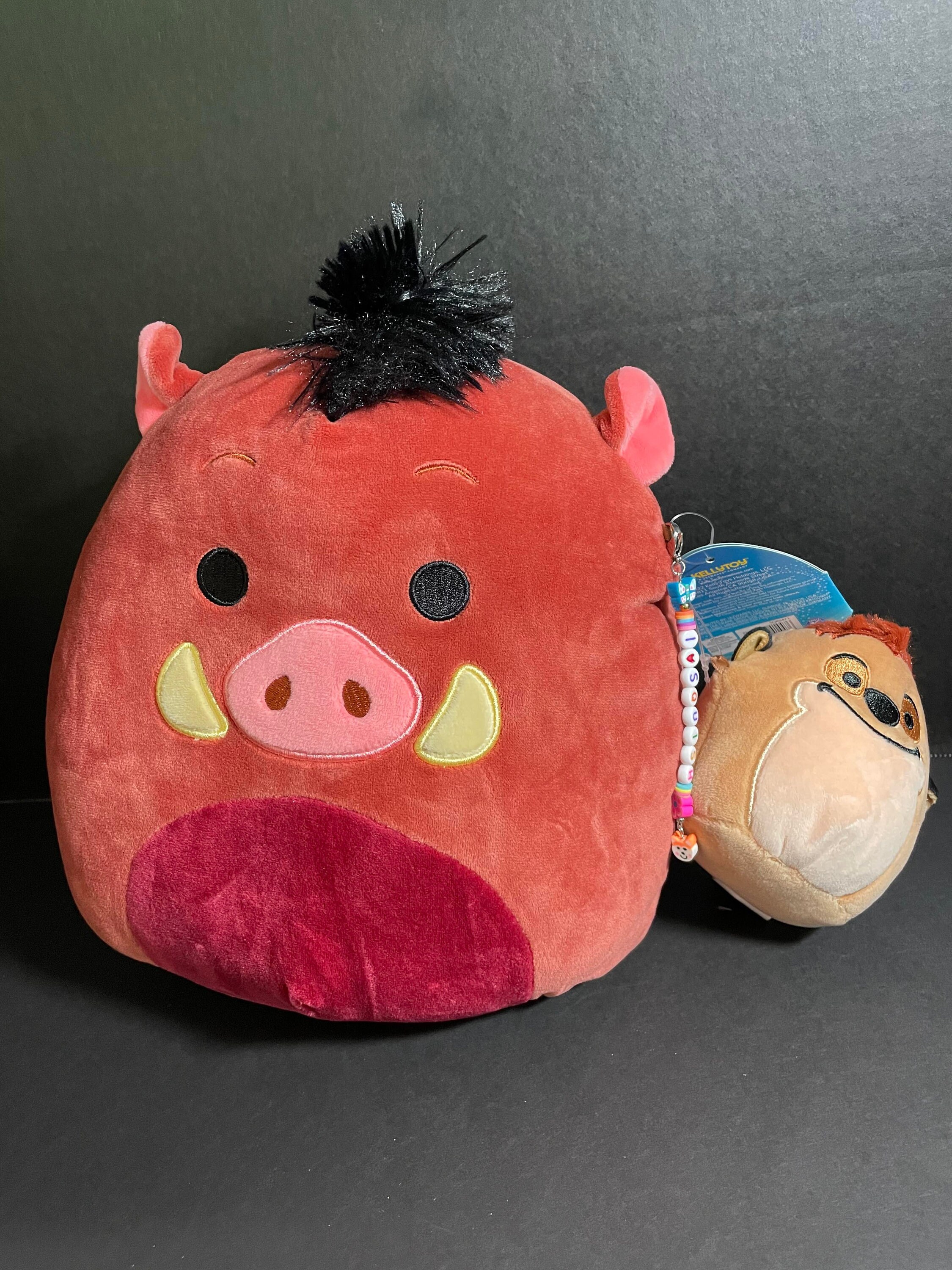 Squishmallows Disney Lion King Plush Pumbaa 10 Inch and Timon 4 Inch Plush