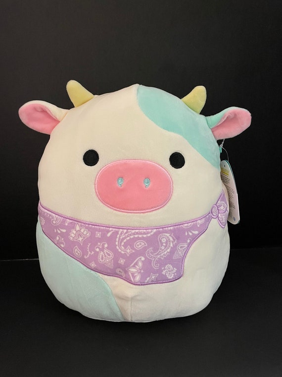 Squishmallows Belana Cow with Flower Pattern 8" 2023 Easter Plush NEW