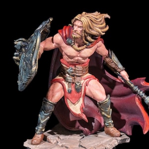 Male Human Fighter Miniature: DnD, Pathfinder Unpainted Figure