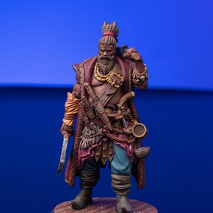 Pirat Miniatur: Männlicher menschlicher Kämpfer für DnD, Pathfinder - Unbemalt